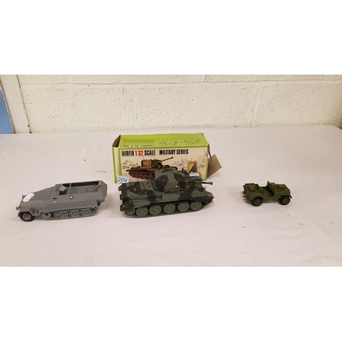 206 - Boxed Airfix 1:32 Scale Cromwell Tank & Two Other Military Vehicles.