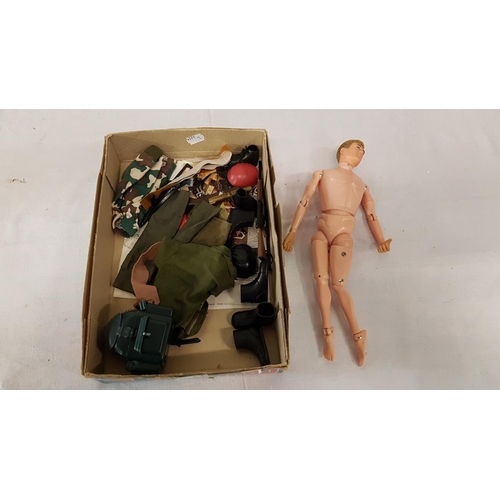 208 - Vintage Action Man & Accessories in Associated Box.