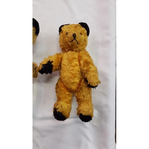 245 - Vintage 1950's Sooty Hand Puppet and a Jointed Sooty.