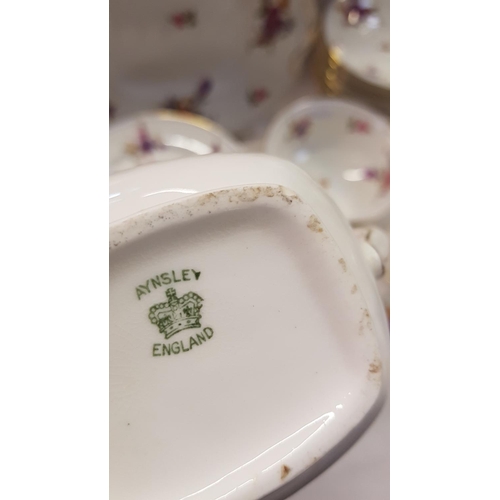 312 - 28 Piece Vintage Aynsley Floral Tea Set.