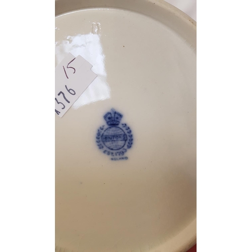 331 - Mintons Blue & White Willow Pattern Biscuit Barrel.