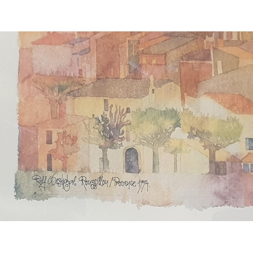 436 - Framed & Glazed Provence Watercolour Print - approx 31