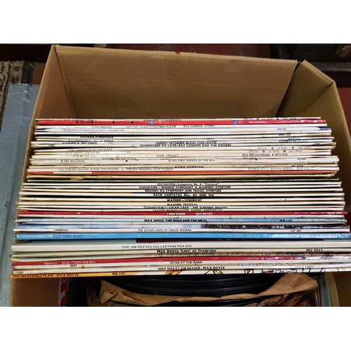 102 - Box of Vinyl LP Singles & Records Including Max Boys, Jen Reeves, Tom Jones etc.