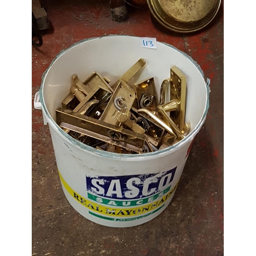 113 - Quantity of Brass Door Handles.