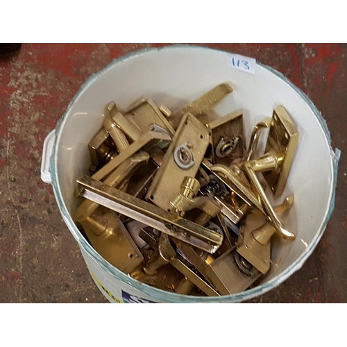 113 - Quantity of Brass Door Handles.