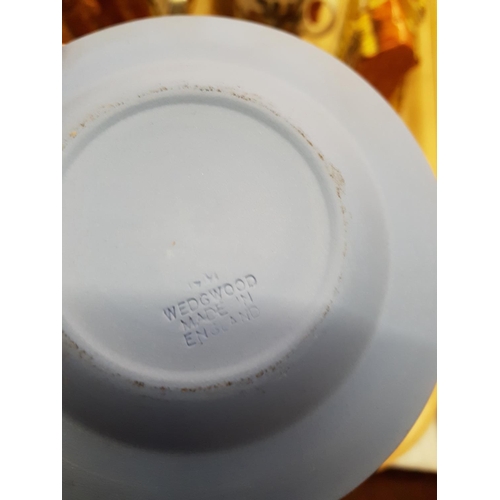 173 - Tray to Include Price Brothers Cottage Teapots, Blue & White China, Wedgwood etc.