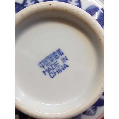 367 - Tray to Include 18 Piece Mayfair Tea Set & Blue & White Chinese Bowls.