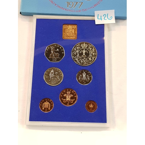 426 - Royal Mint Coinage of Great Britain & Northern Ireland Proof Set 1977.