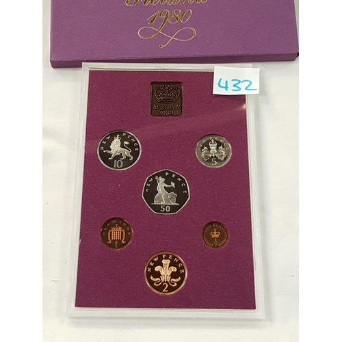 432 - Royal Mint Coinage of Great Britain & Northern Ireland Proof Set 1980.