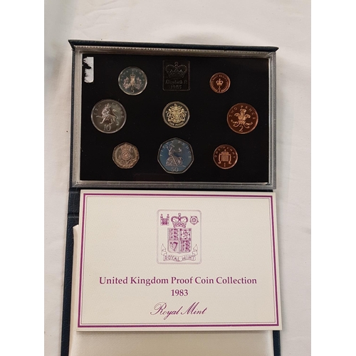 441 - Boxed Royal Mint Blue Cased UK Proof Coin Collection 1983.