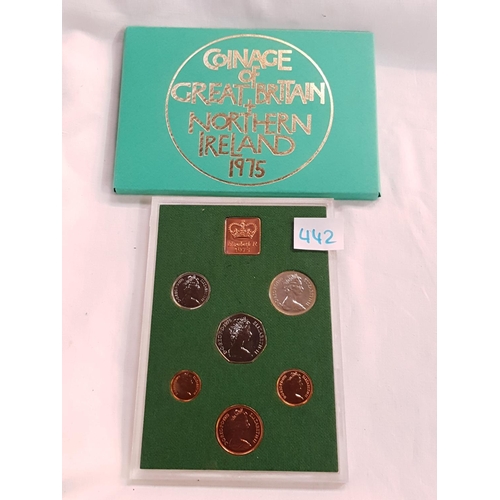 442 - Royal Mint Coinage of Great Britain & Northern Ireland Proof Set 1975.