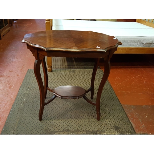 508 - Mahogany Decorative Oval Shaped Occasional Table with Undershelf - 28