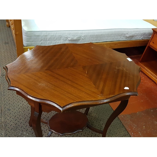 508 - Mahogany Decorative Oval Shaped Occasional Table with Undershelf - 28