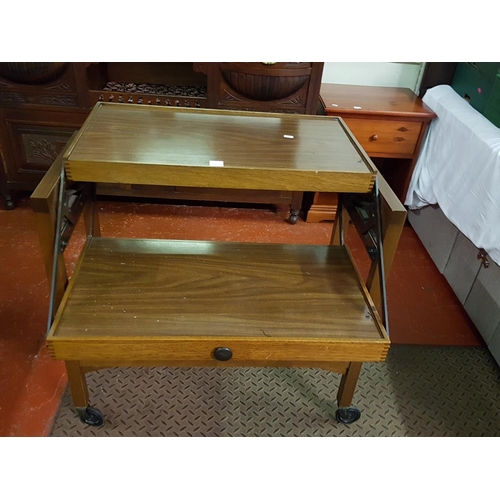 512 - Retro Metamorphic Two Tier Trolley Table.