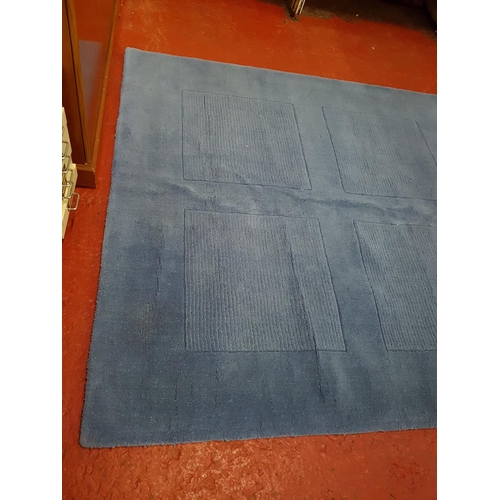 517 - Crossley 100% Wool Large Blue Floor Rug - 2.3m x 1.62m.