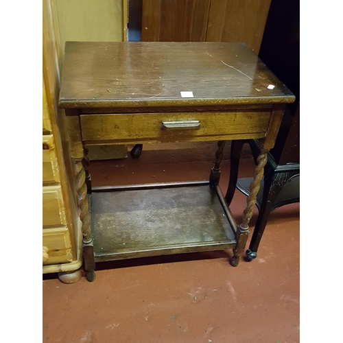 562 - Single Drawer Barley Twist Leg Occasional Table - Approx 29