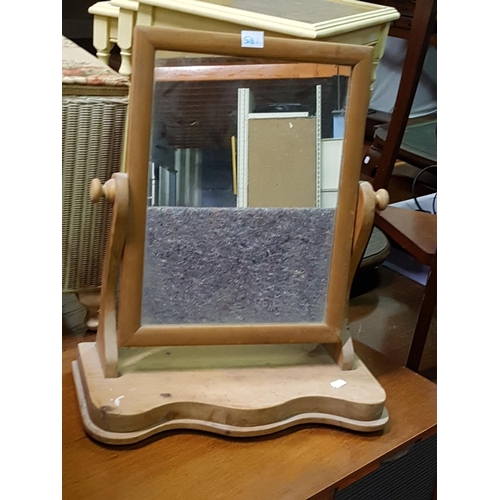 582 - Pine Framed Cheval Dressing Table Mirror.