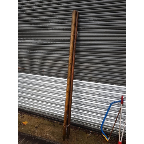 623 - Three Fence Posts - approx 2.4m long.