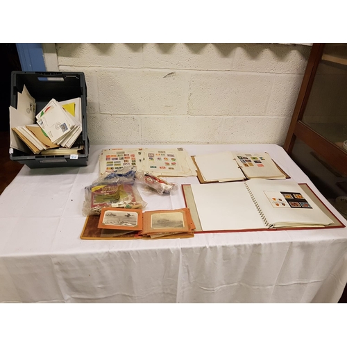 84 - Selection of Stamp Albums, Loose Stamps, Vintage Pictures etc.