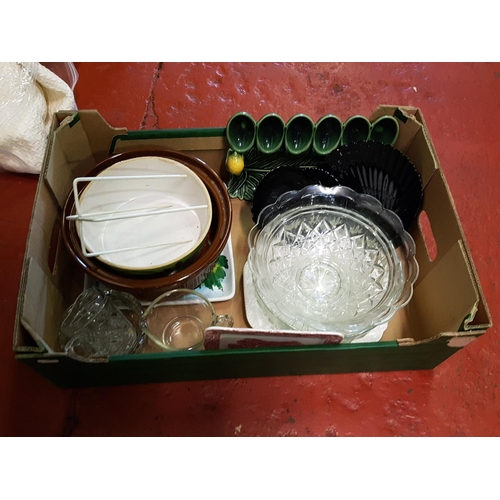96 - Box of China & Glass Ware Including Bowls, Plates, Jugs etc.