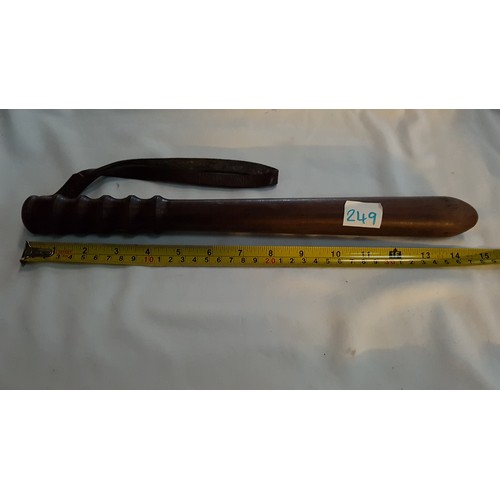 249 - Vintage Wooden Police Truncheon.