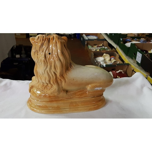 331 - Vintage Staffordshire Mantel Lion - approx 12