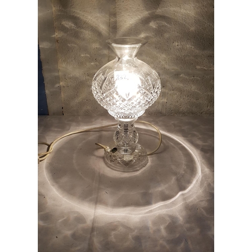 332 - Waterford Crystal Cut Glass Table Lamp with Matching Shade.