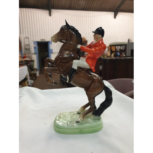 430 - Beswick Huntsman on Rearing Horse Second Version 868 Height 25.4cm(c.10”).