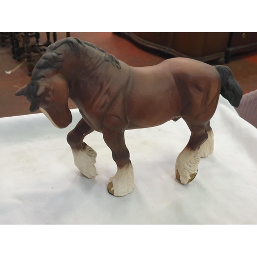 441 - Large Beswick Action Shire Horse no 2578 with Matt Finish.