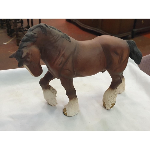 441 - Large Beswick Action Shire Horse no 2578 with Matt Finish.