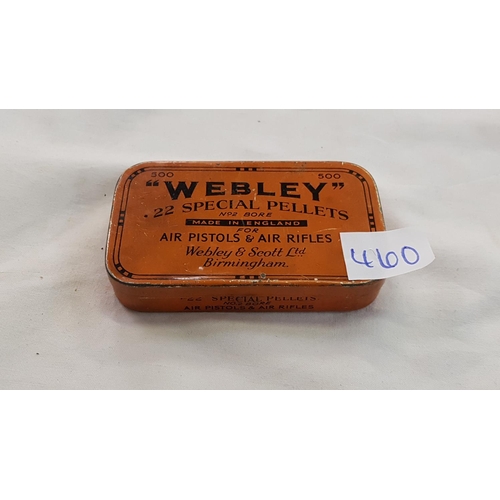 460 - Tin of Early Webley .22 Special Pellets & Contents.