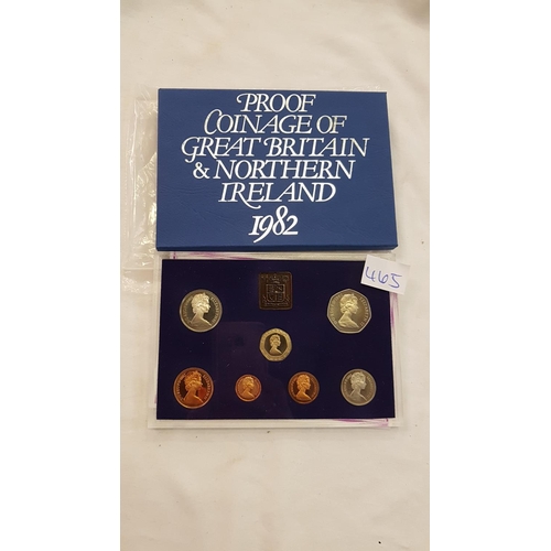 465 - Royal Mint Coinage of Great Britain & Northern Ireland Proof Set 1982.