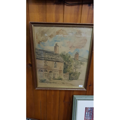 494 - Framed North Crofts Nantwich Watercolour Signed Haydn Jones.