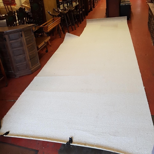 648 - Beige Carpet Off Cut (1.7m x 46cm strip cut out) - overall approx 5.64m x 2.06m less strip missing a... 