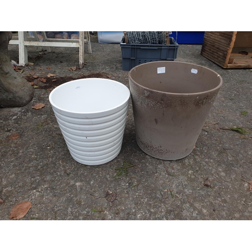 677 - Two Ceramic Garden Planters.