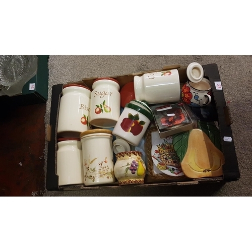 88 - Box of Assorted Placemats, Coasters & Storage Pots.