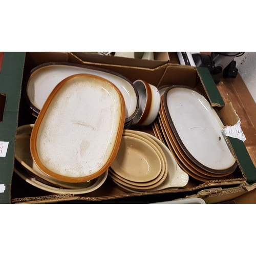 135 - Box of Stoneware Dishes & Tableware.