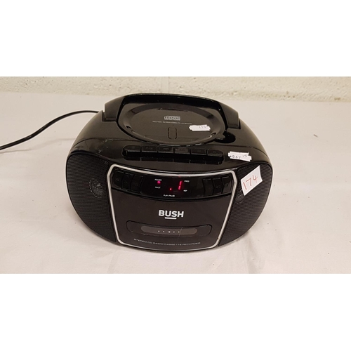 174 - Black BUSH Stereo CD Radio Cassette Recorder.