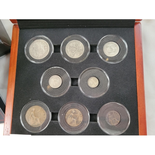 WW1 British Coin Set in Wooden Presentation Case.