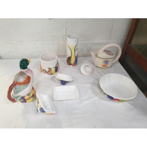 Box to Include Rayware Storage Jars, Bowl, Ceramic Watering Can etc.