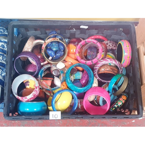 Basket of Assorted Bangles & Bracelets.
