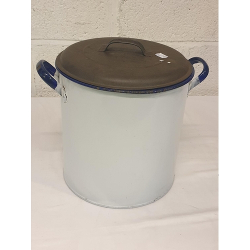 108 - Enamelled Bread Bin with Lid.