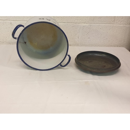 108 - Enamelled Bread Bin with Lid.