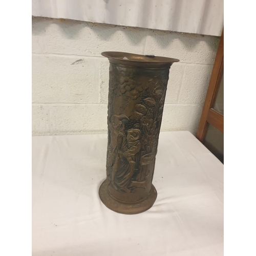 112 - 47cm Tall Copper Umbrella Stand.