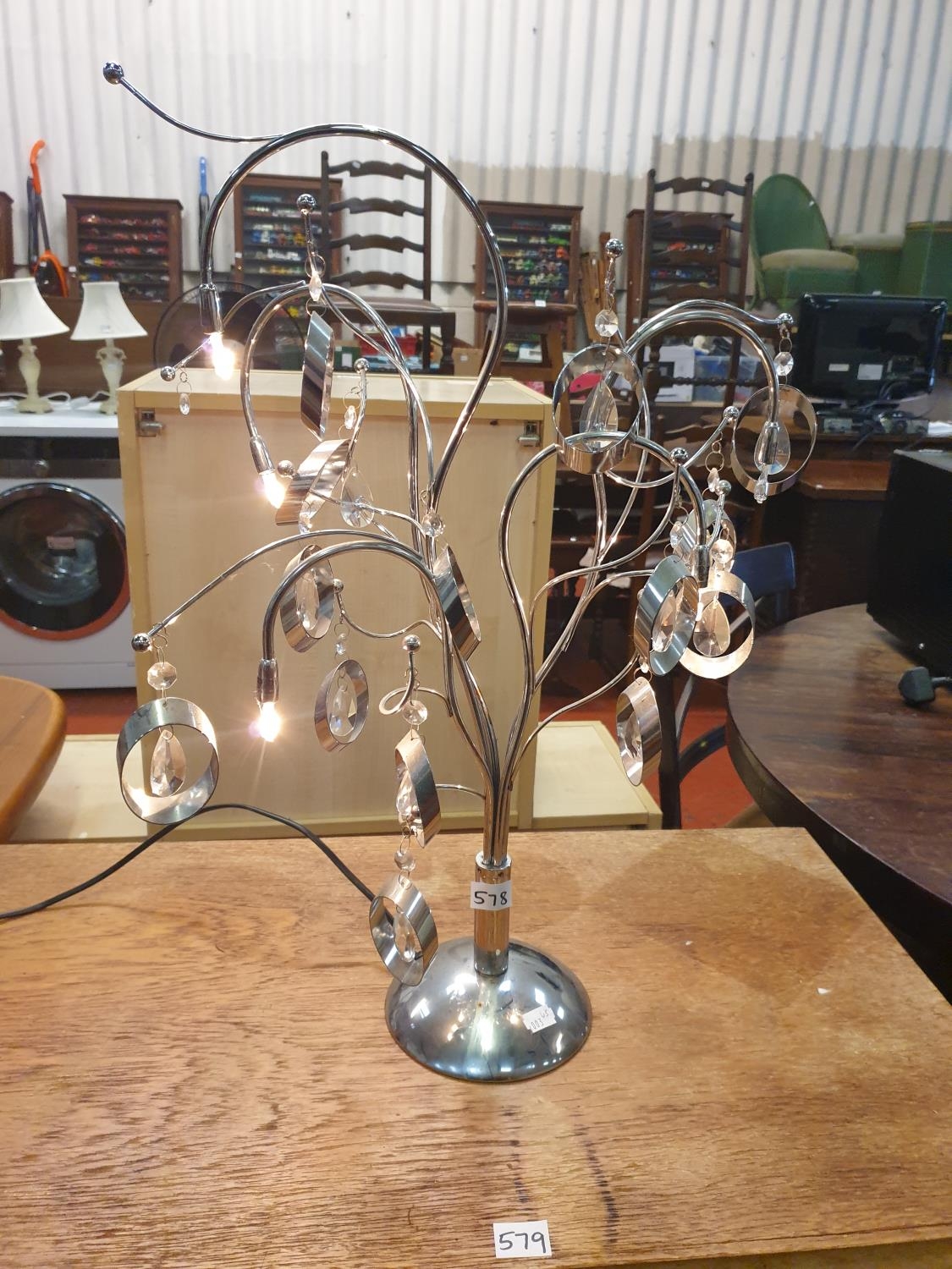 Multi Branch Chrome Tree Table Light.
