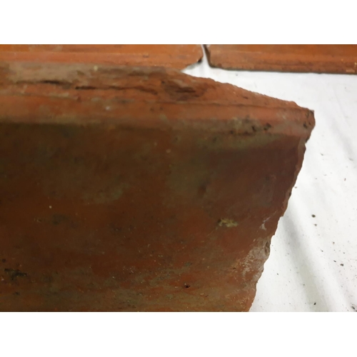 102 - Four Roof Terracotta Ridge Tiles & Bag of Wood Kindling - Tiles are approx 18.5