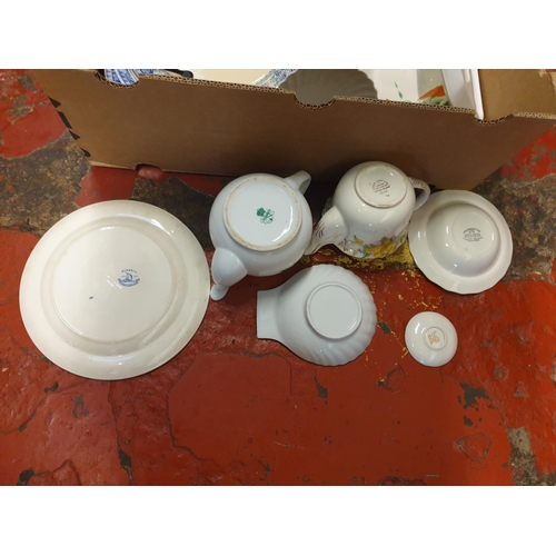 110 - Box of Assorted China Including Wedgwood, Swinnertons, James Kent etc.