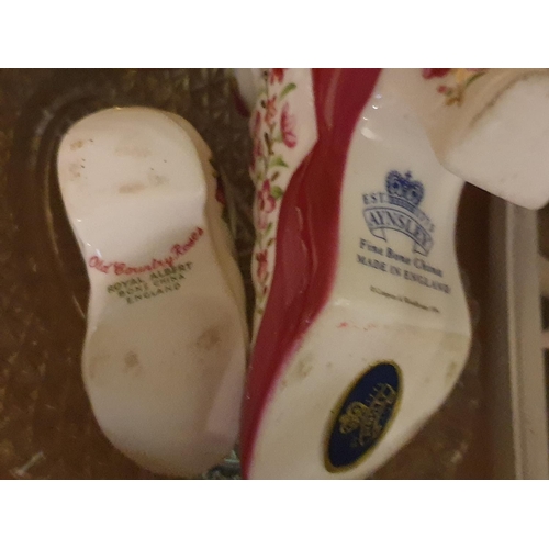 12 - Box to Include Shell Decorative Box, Condiment Set, Glass Swan, Coasters, Aynsley etc.