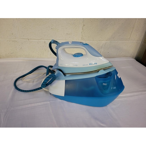 157 - Phillips 'Steam Glide' 7400 Series Iron & Base.