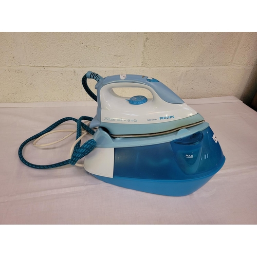157 - Phillips 'Steam Glide' 7400 Series Iron & Base.